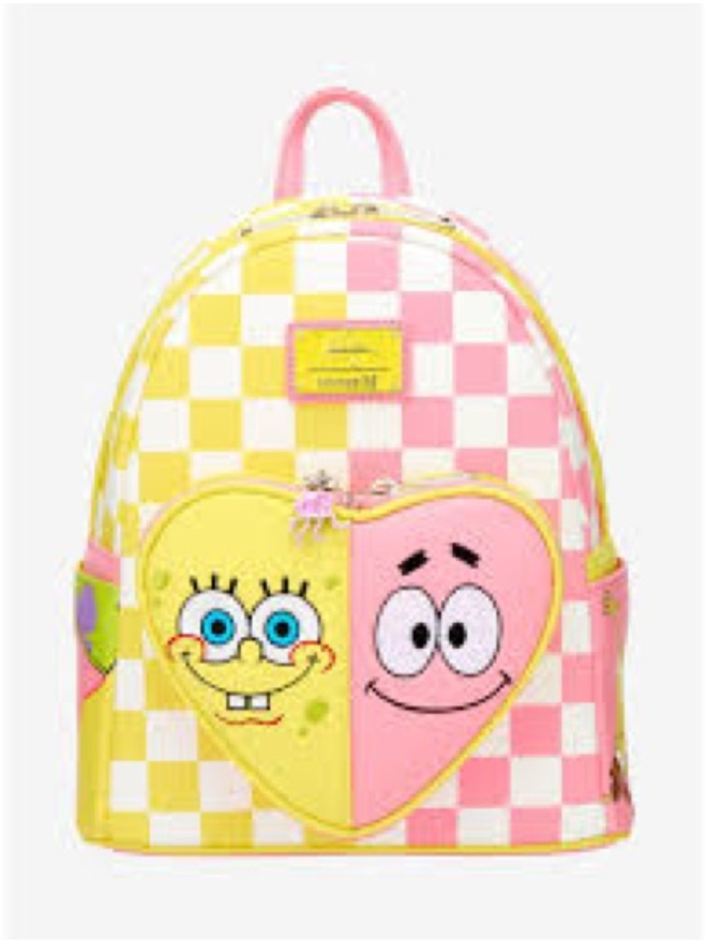 Loungefly SpongeBob SquarePants Heart Split Checkered Mini Backpack